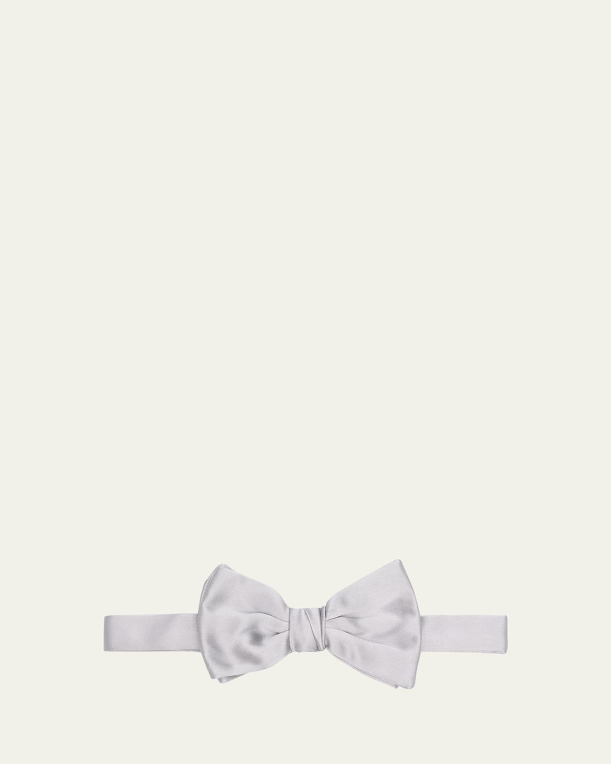 Giorgio Armani Men's Solid Silk Bow Tie In Silver