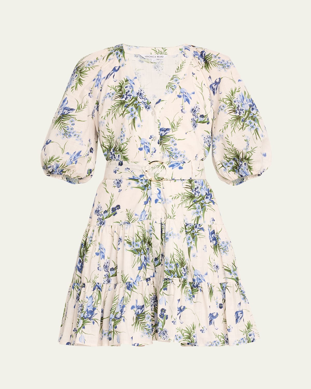 Dewey Floral Button-Front Mini Dress