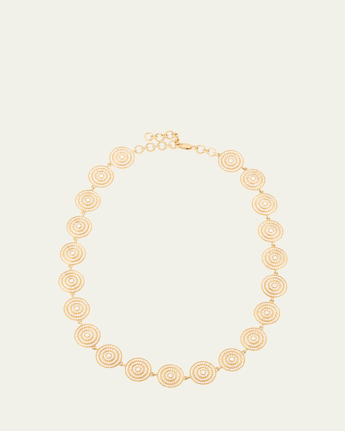 18K Yellow Gold Universum Pave Tennis Necklace with Diamonds