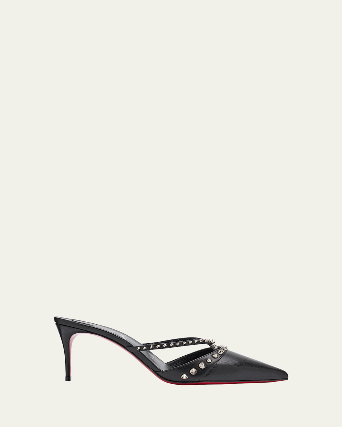 Christian Louboutin Tatoosh 70 Studded Leather Mules In Black