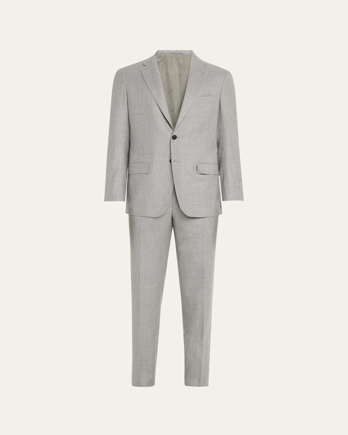 Men's Pearl Grey Textured Suit