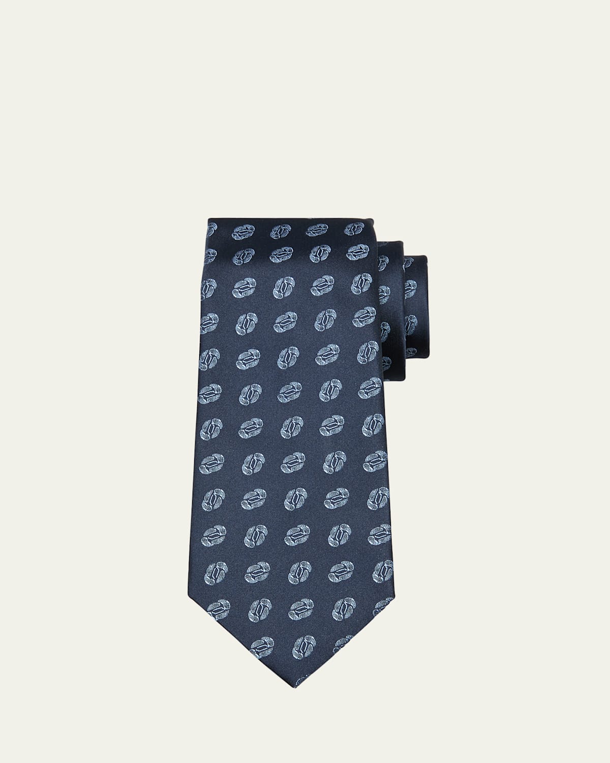 Men's Knotted Oval Silk Tie