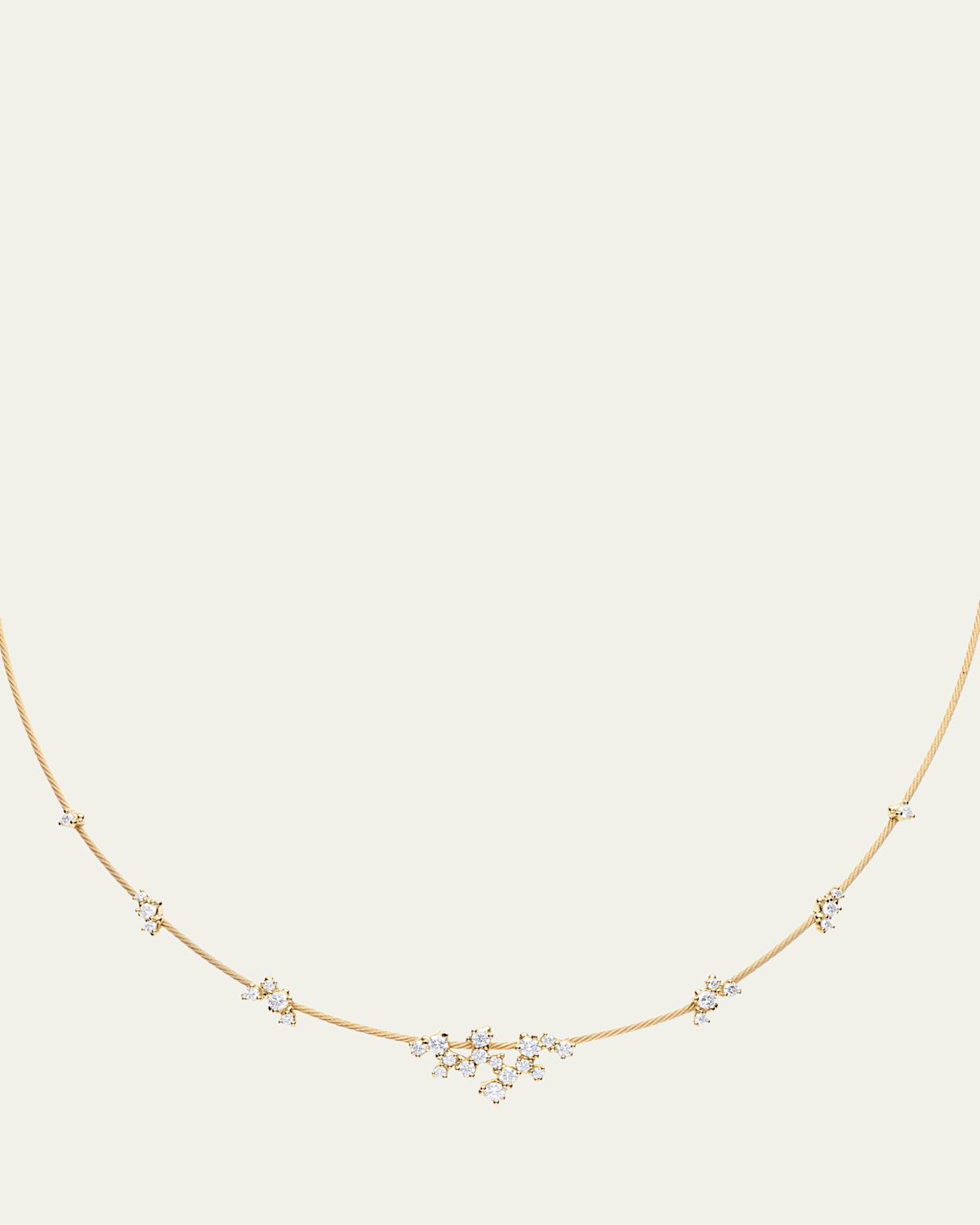 Paul Morelli 18K Yellow Gold Diamond Single Unity Confetti Necklace