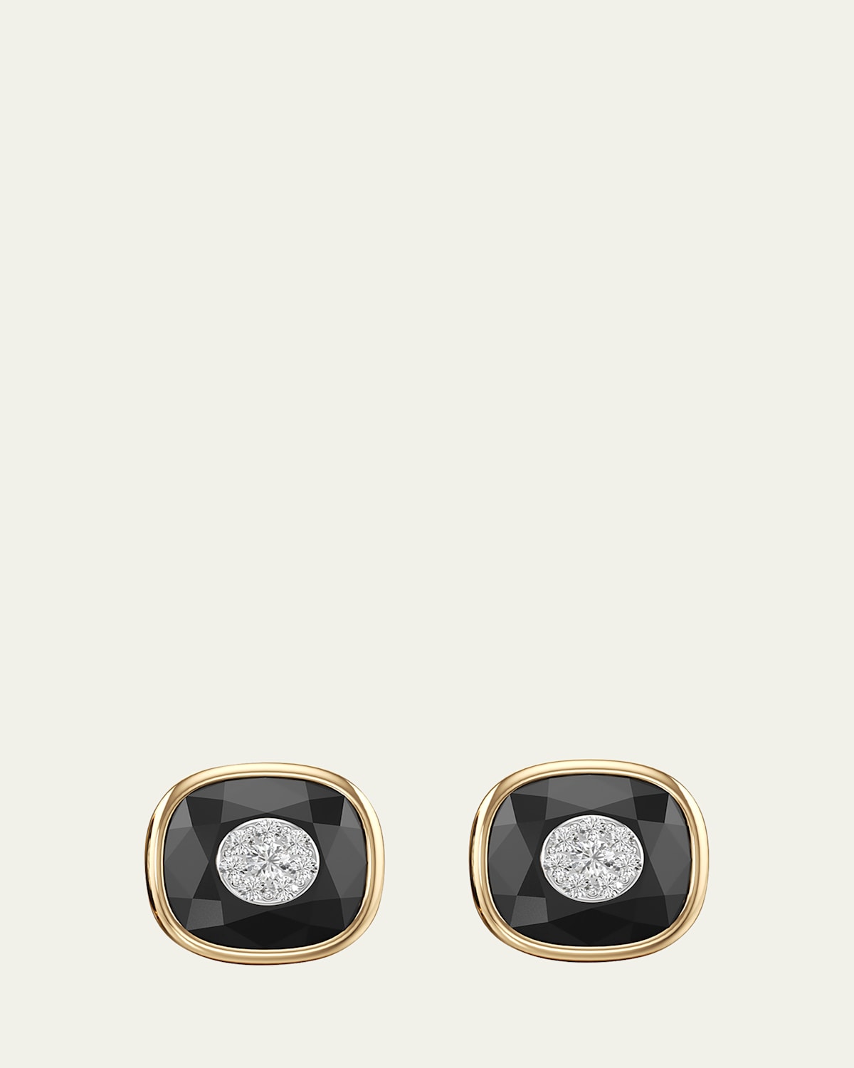 One Collection 10mm Cushion Earrings
