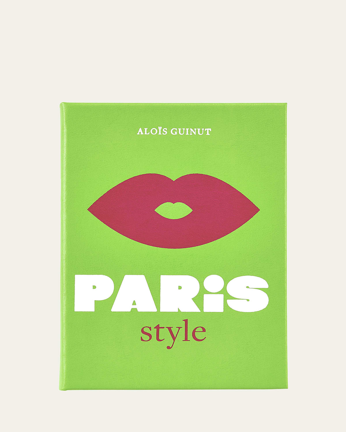 Graphic Image Little Book Of Paris Style Leather-bound Book By Alois Guinut In Lime