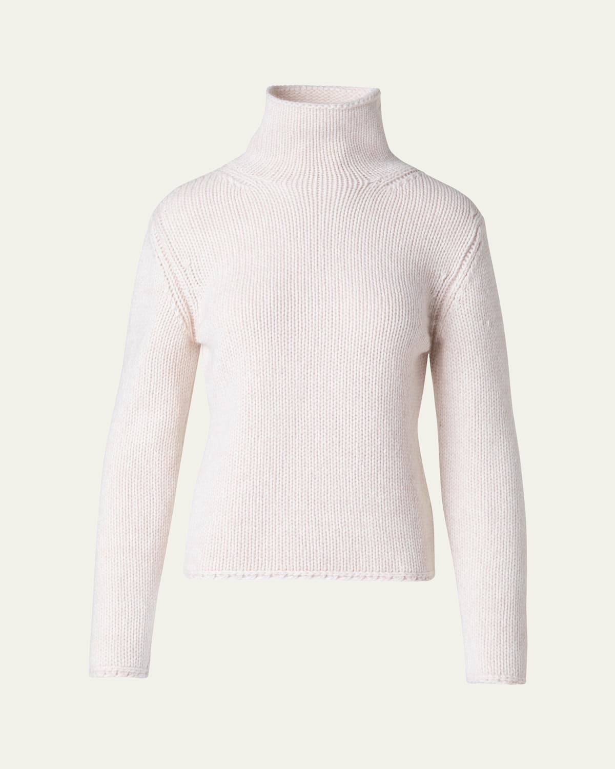 Cashmere-Blend Two-Tone Mouline Knit Sweater