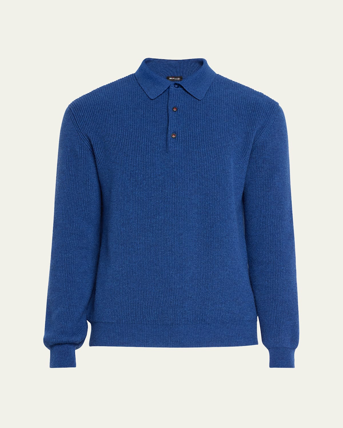 Men's Cashmere Rib Polo Sweater