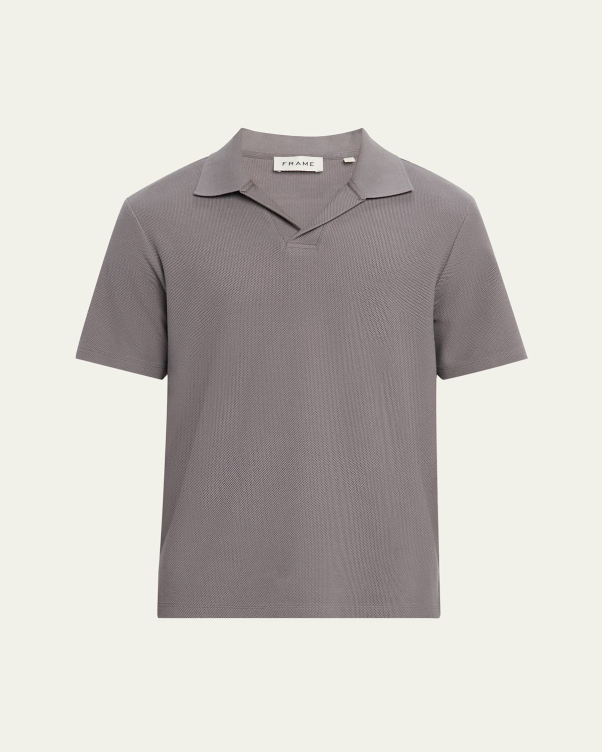 Frame Men's Jacquard Polo Shirt In Gray