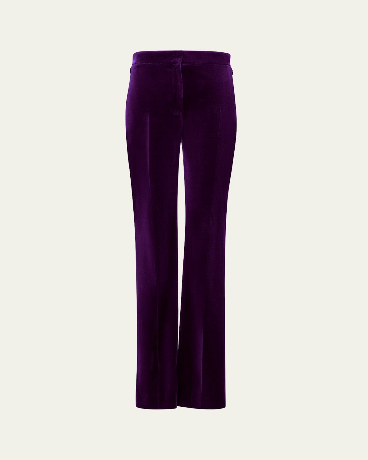 Shop Akris Carl Stretch Velvet Pants In Kale Green