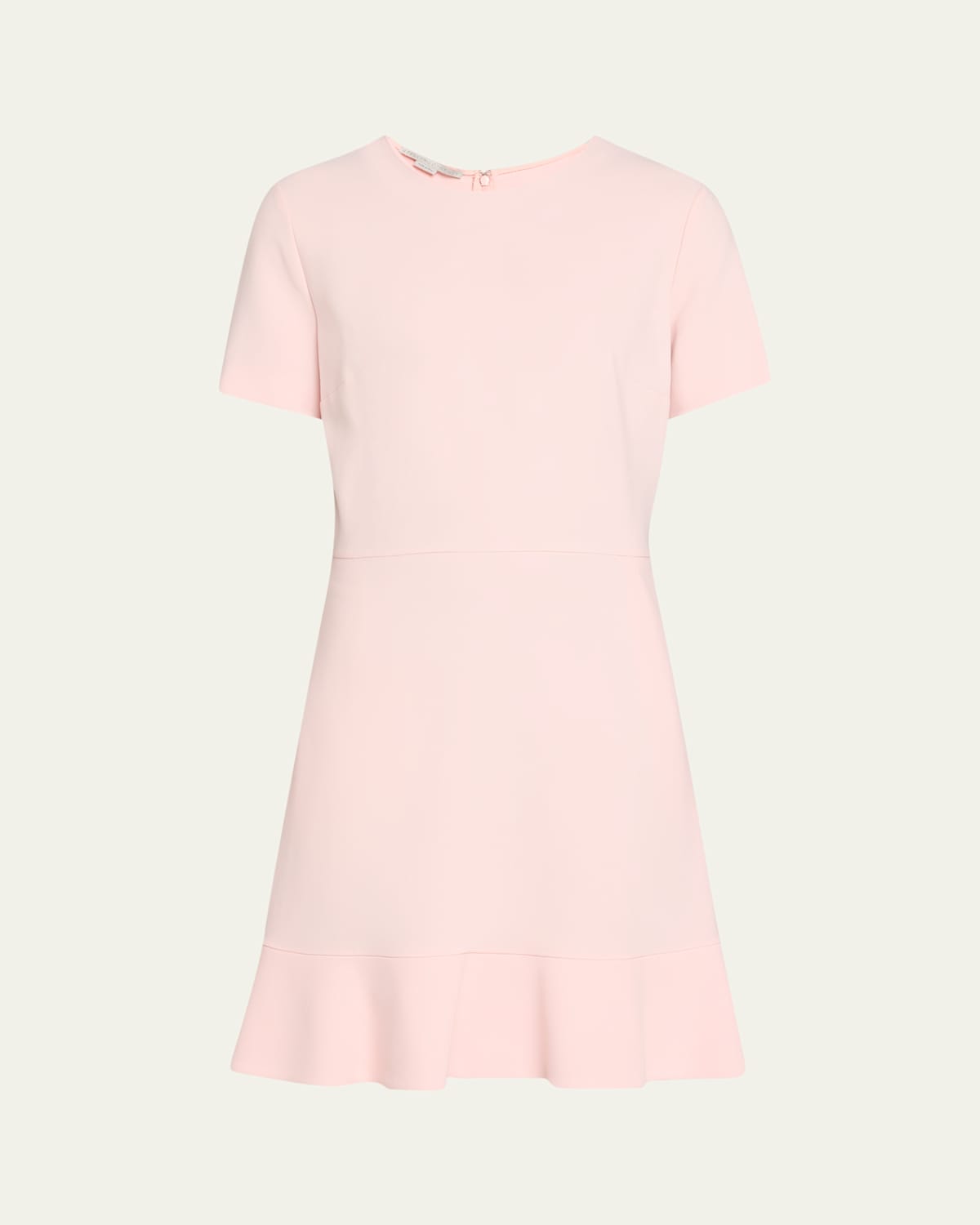 Stella Mccartney Iconic Mini Dress With Flounce Hem In Ballet Pin