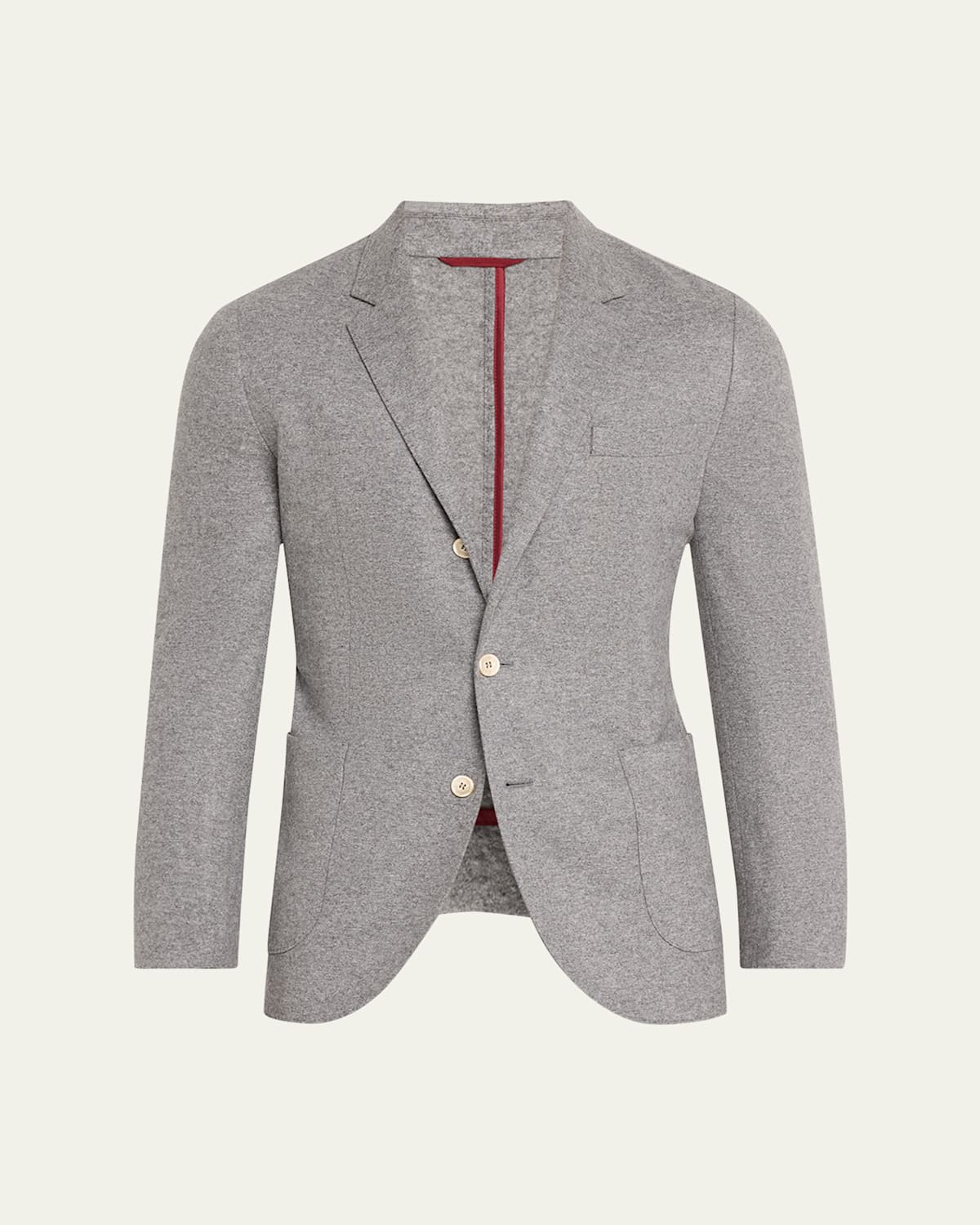 Brunello Cucinelli Single-breasted Cashmere Blazer In Dark Grey