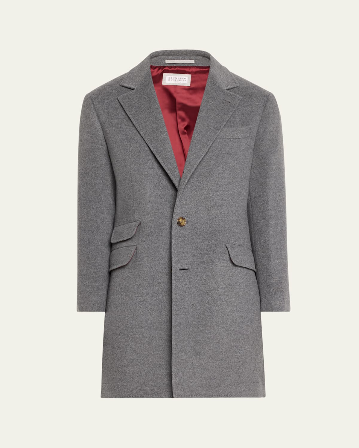 Brunello Cucinelli Coat In Grey