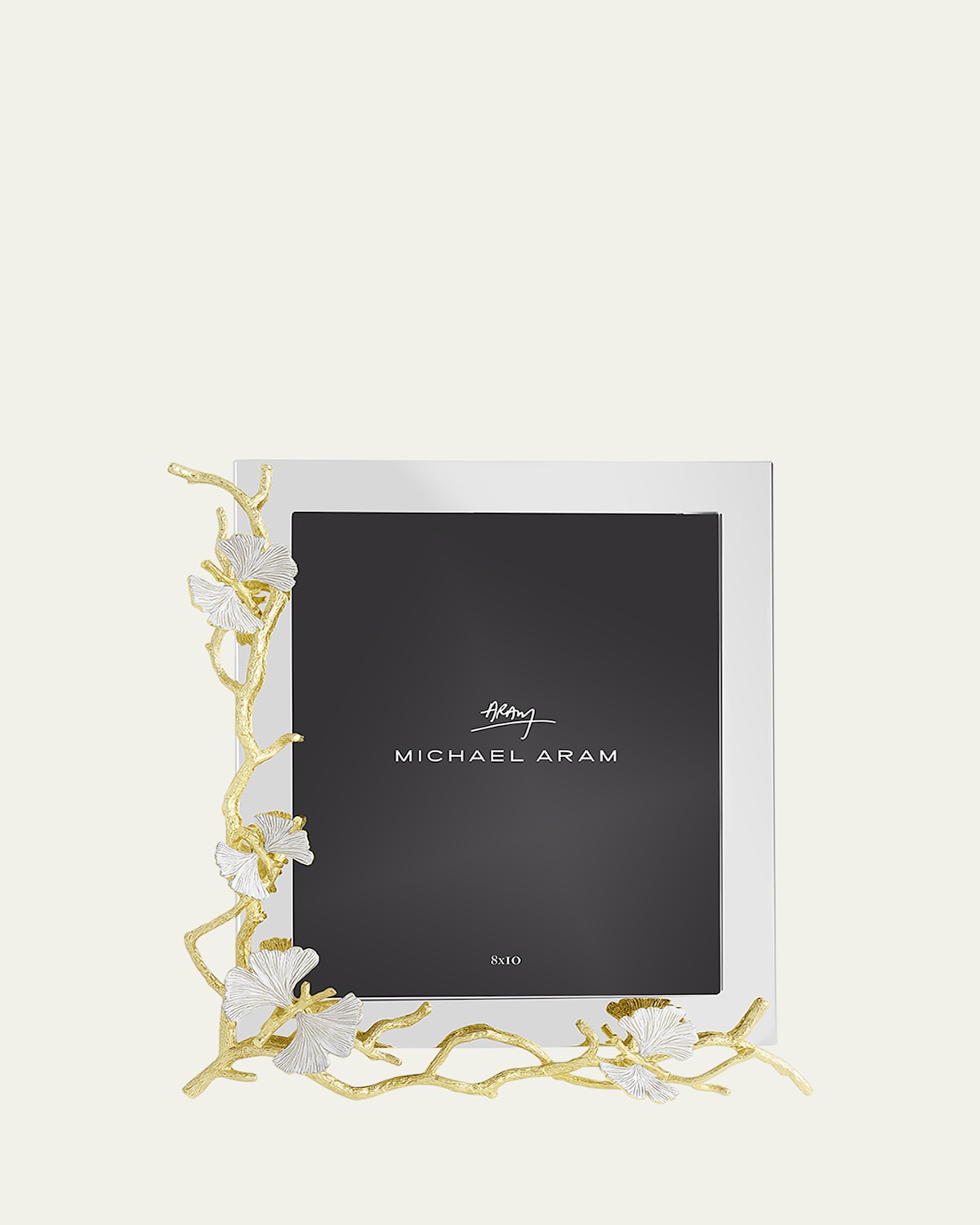 Michael Aram Butterfly Ginkgo White And Gold Frame, 8" X 10" In White And Gold