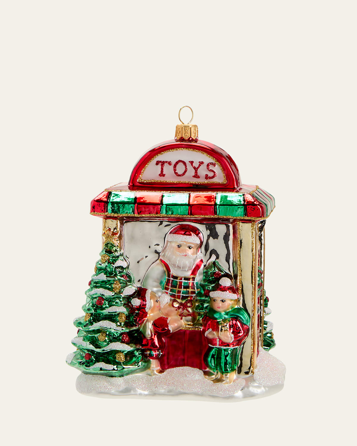 Santa in the Toy Shop Christmas Ornament