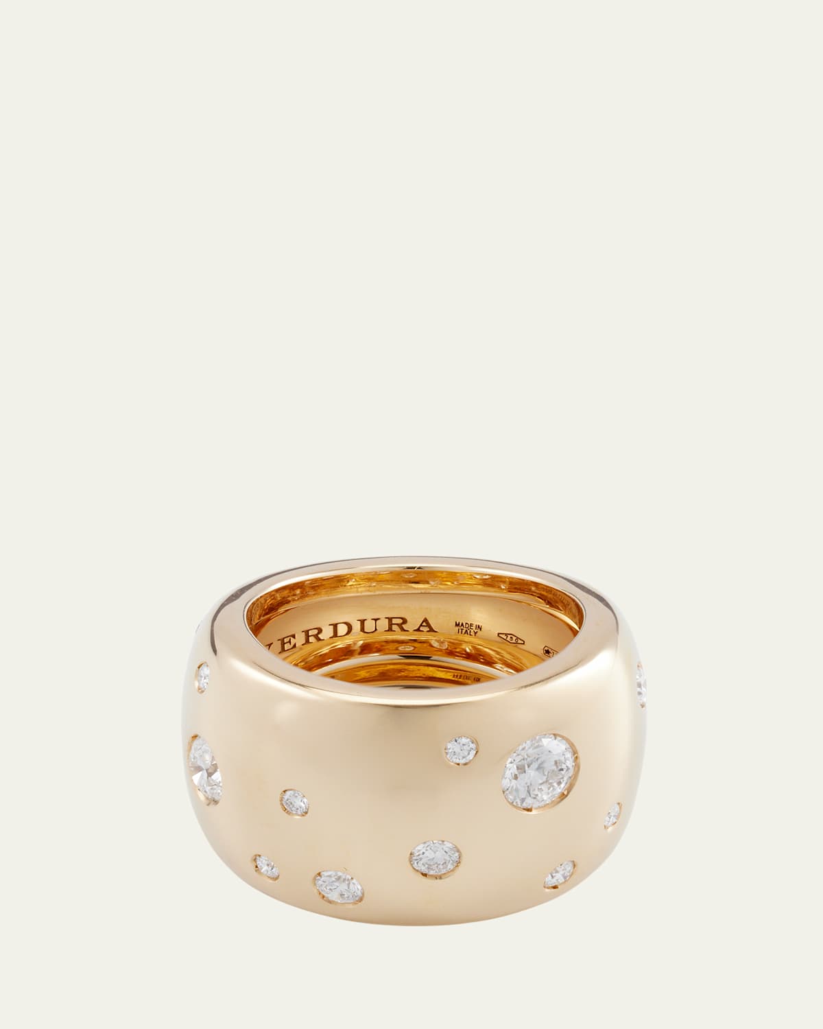 18K Yellow Gold Diamond Constellation Band Ring
