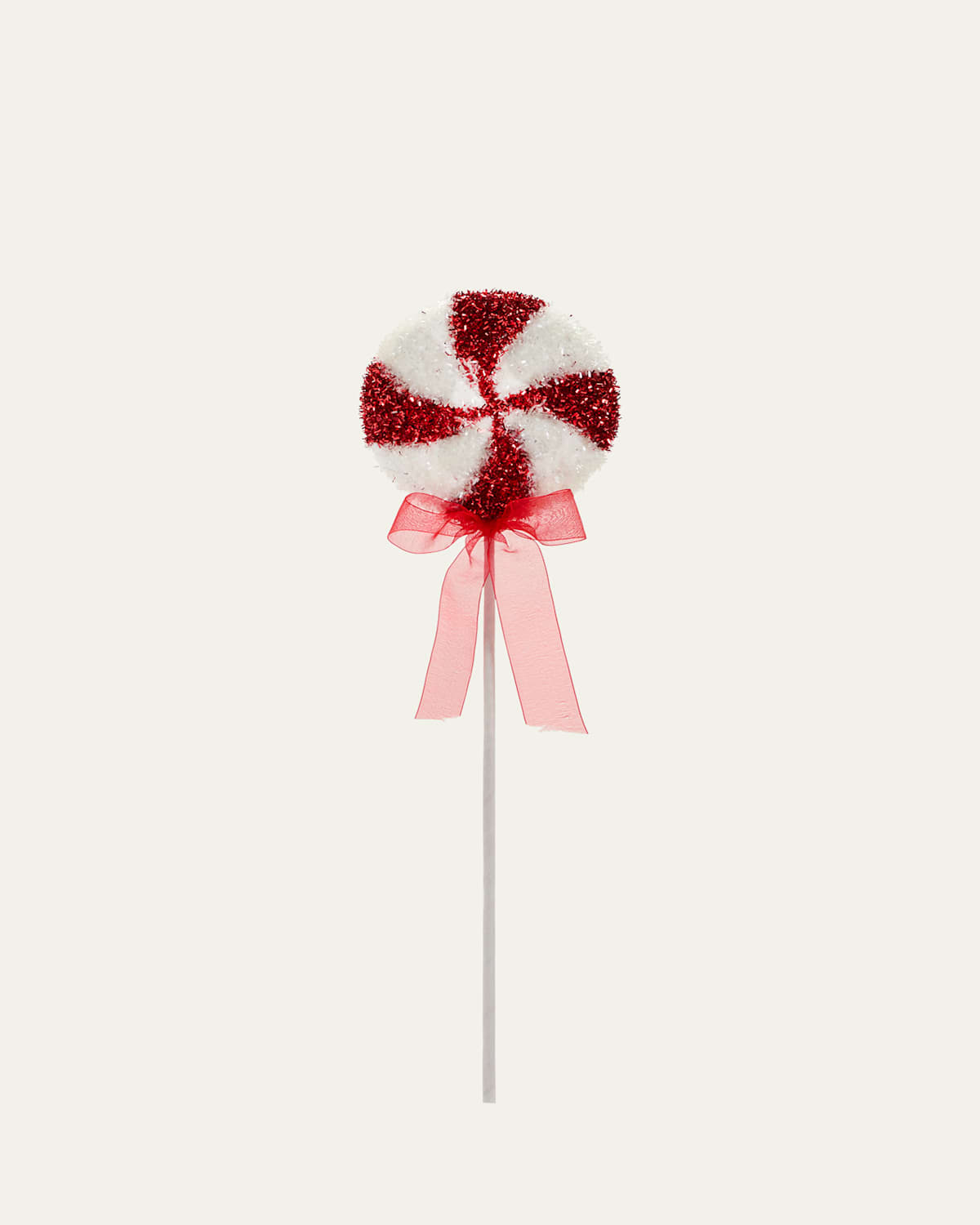 Red Peppermint Spiral Christmas Pick, 20"