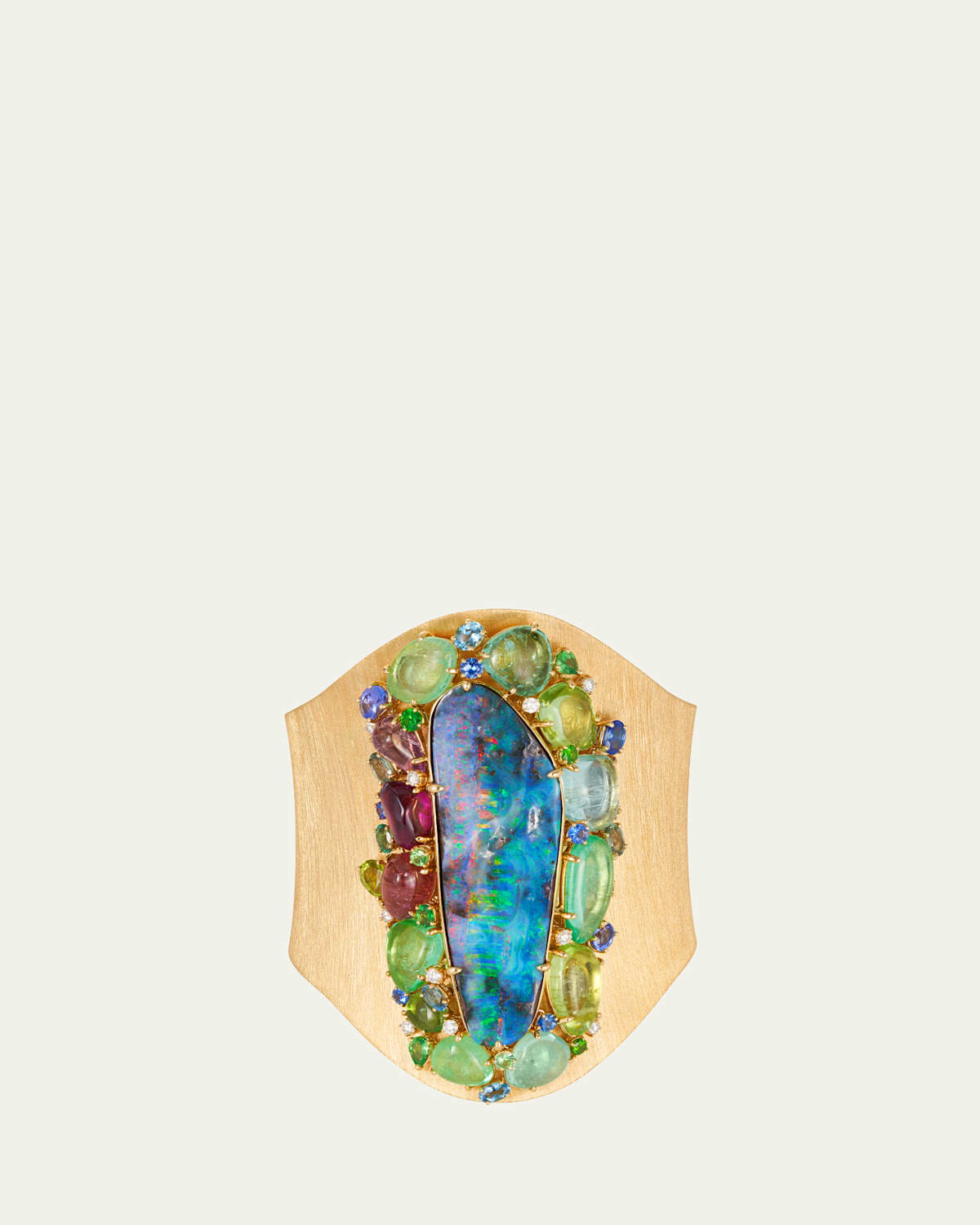 Opal and Mixed Stone Cuff Bracelet