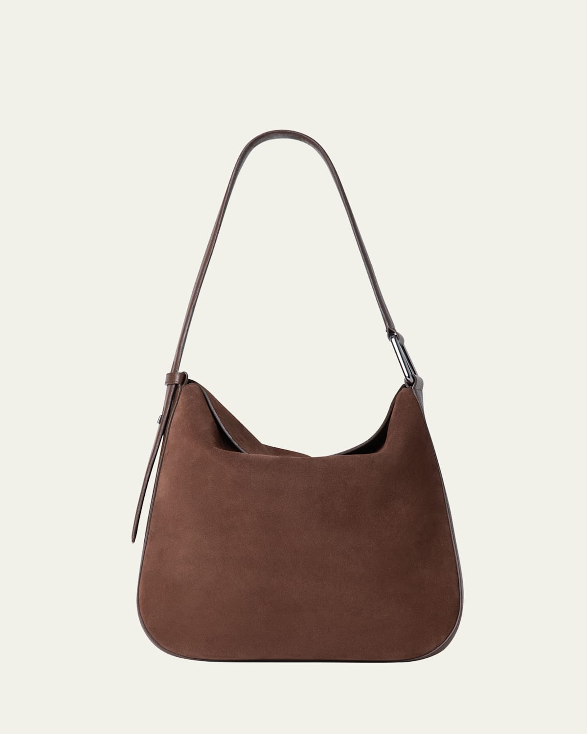 Akris Anna Medium Suede Hobo Bag In Brown