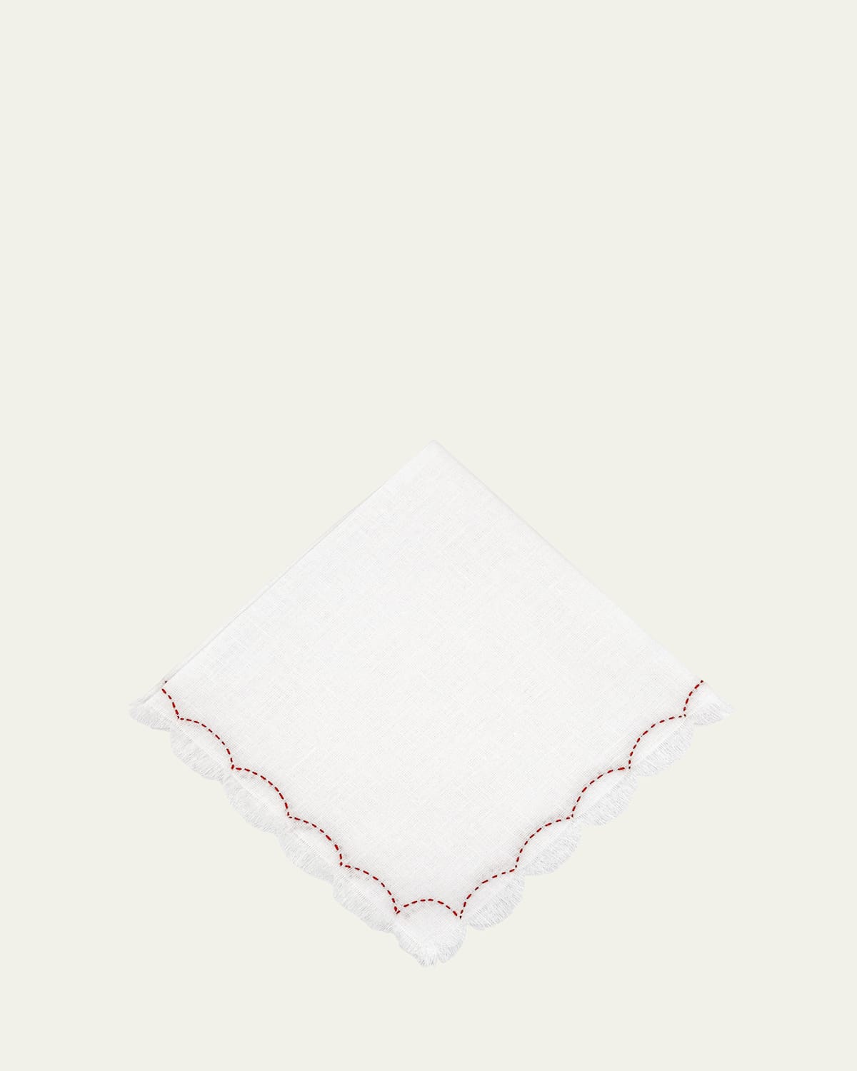 Tina Chen Designs Red Petal Embroidered Napkin