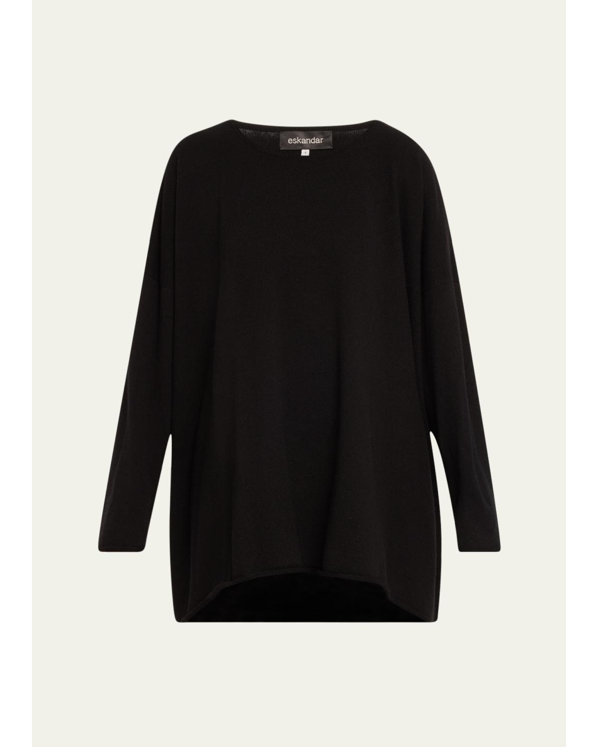 A-Line Bateau Neck Cashmere Sweater