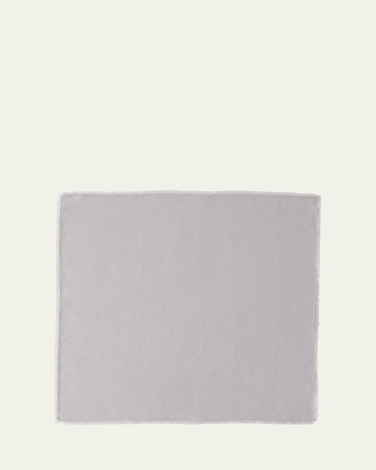 Le Reve D'anfu Ruffles Linen Napkin, 22" Square In Light Grey