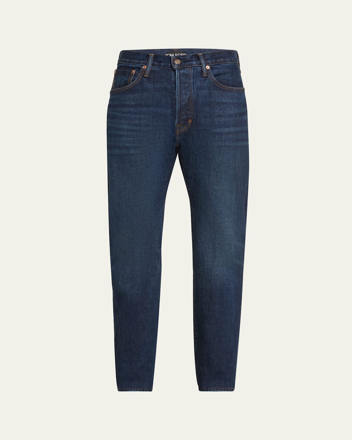 Tom Ford Men's Rinsed Selvedge Standard Fit Jeans In Dark Indig