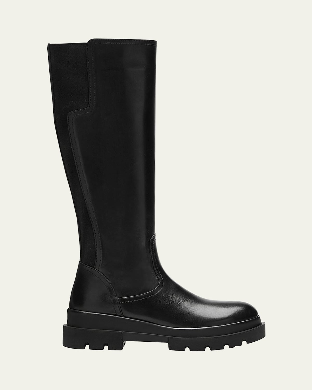 Brooke Leather Stretch Knee Boots