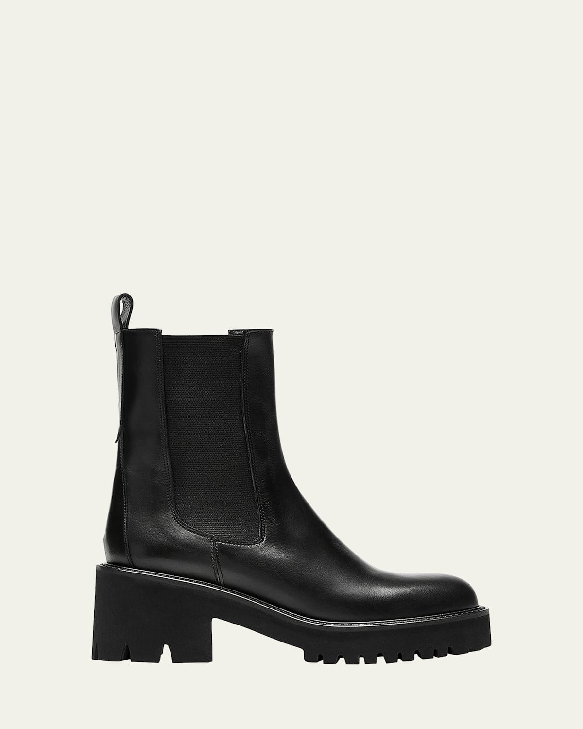 Teddy Leather Chelsea Ankle Booties