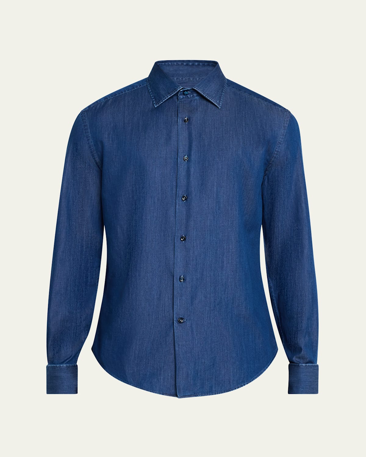Men's Denim Tuxedo Shirt