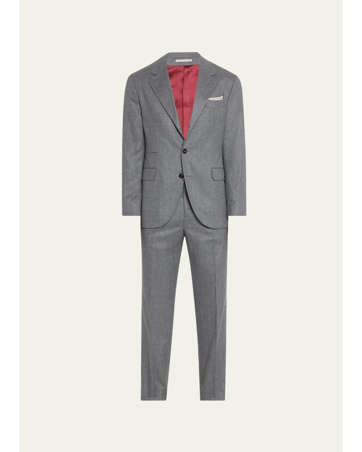 Men's Solid Wool Suit