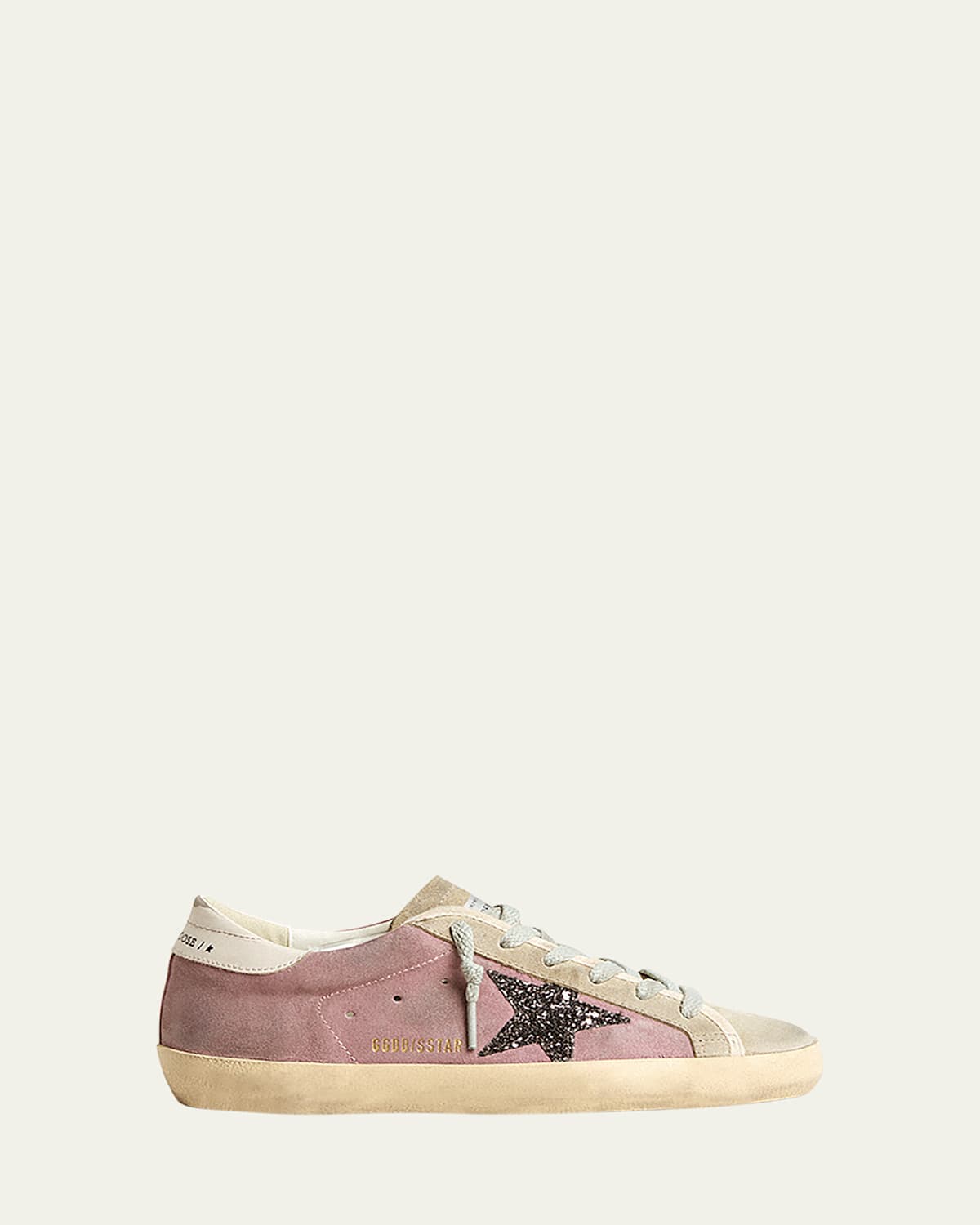 Golden Goose Superstar Glitter Suede Low-top Sneakers In Twilight Mauve/ice/a