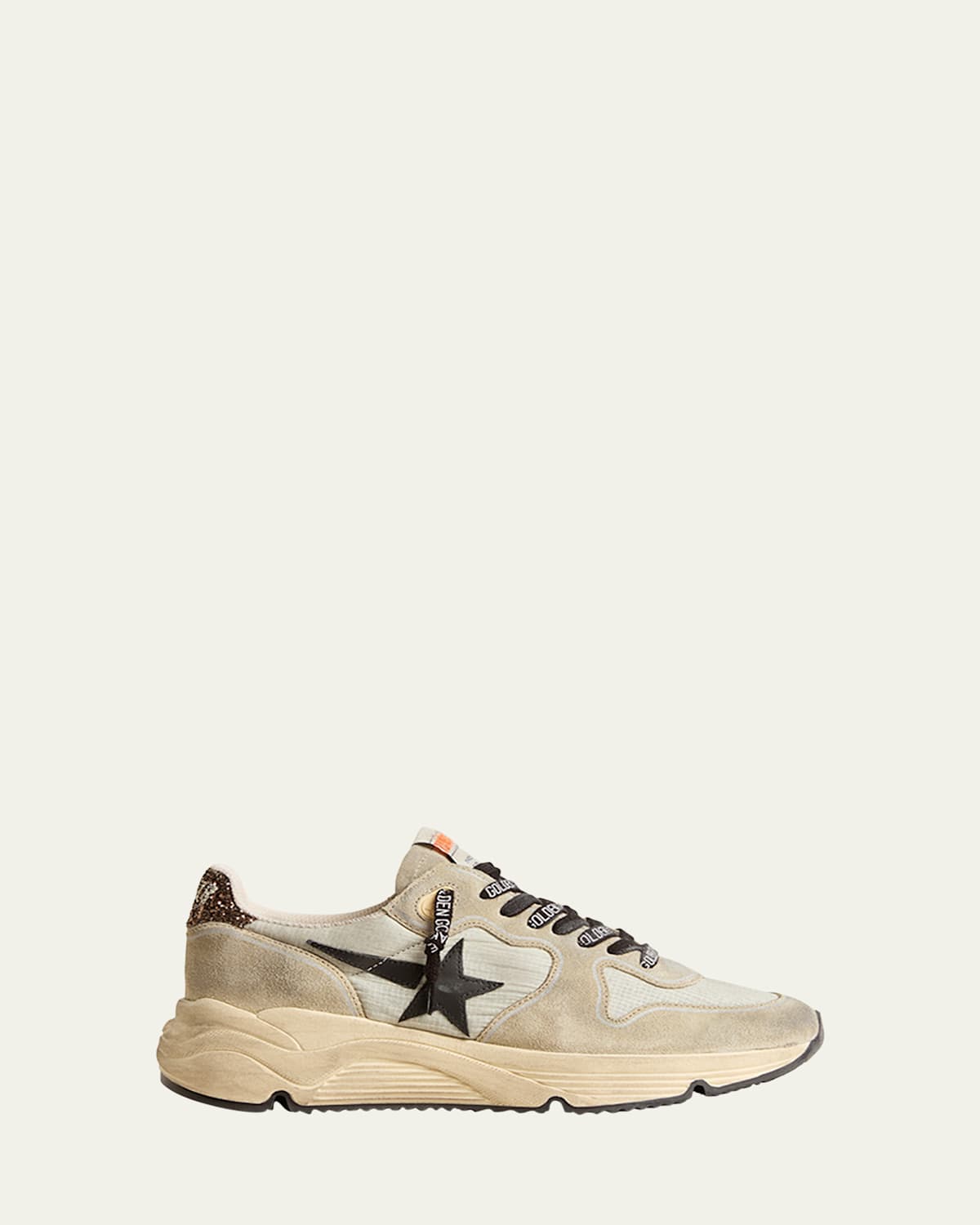 GOLDEN GOOSE RUNNING SOLE MIXED LEATHER SNEAKERS 