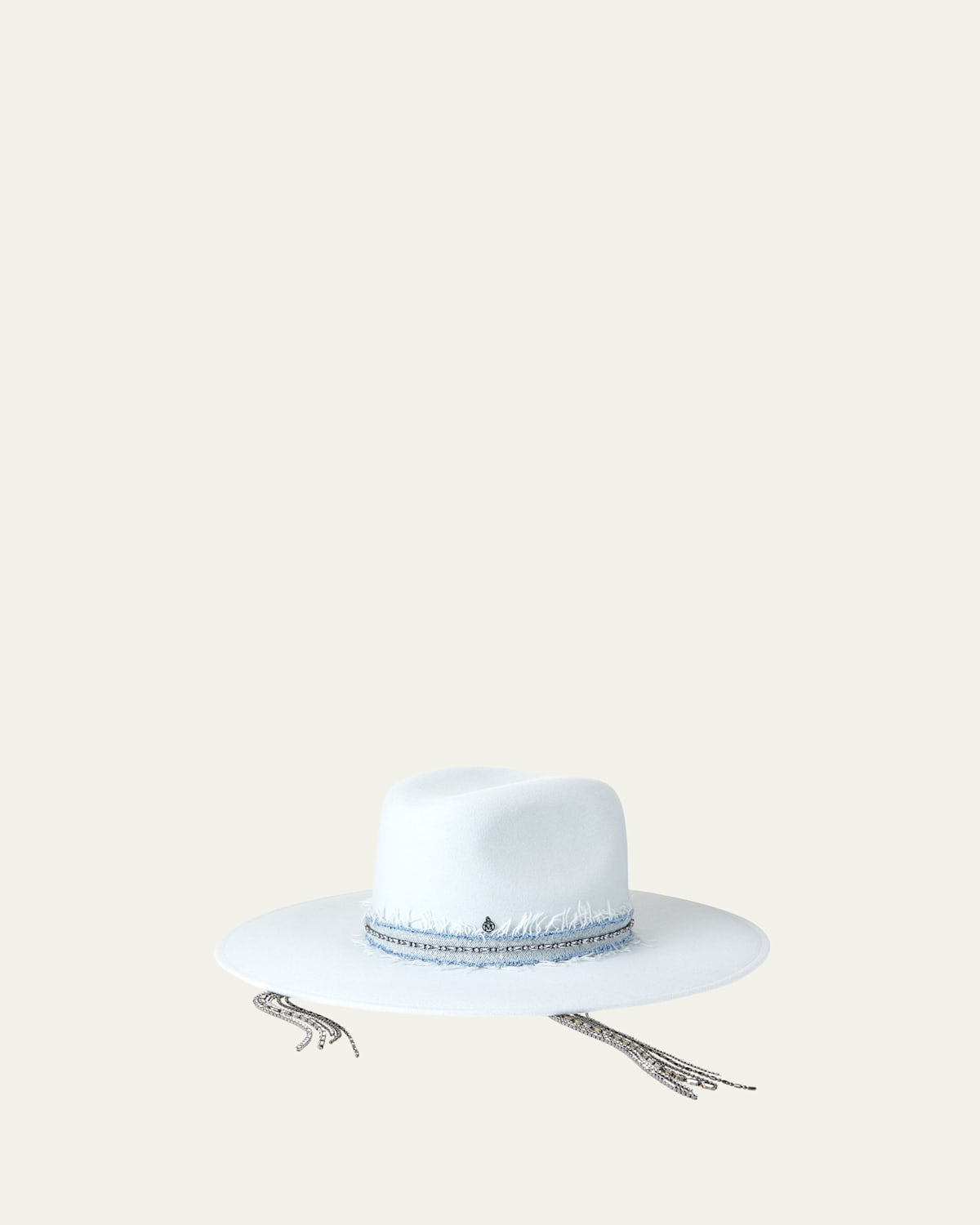 Eliza Fedora With Embellished Denim Band