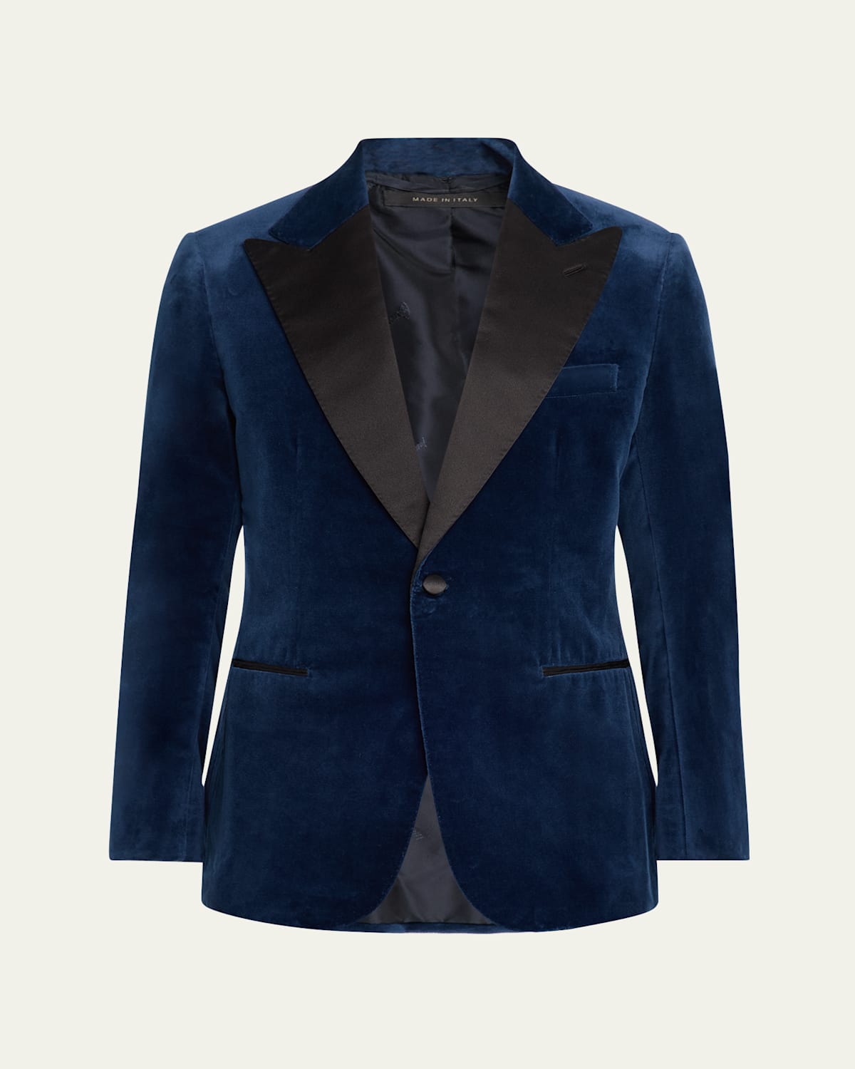 Brioni Men's Virgilio Velvet Peak-lapel Sport Coat In Petroleum