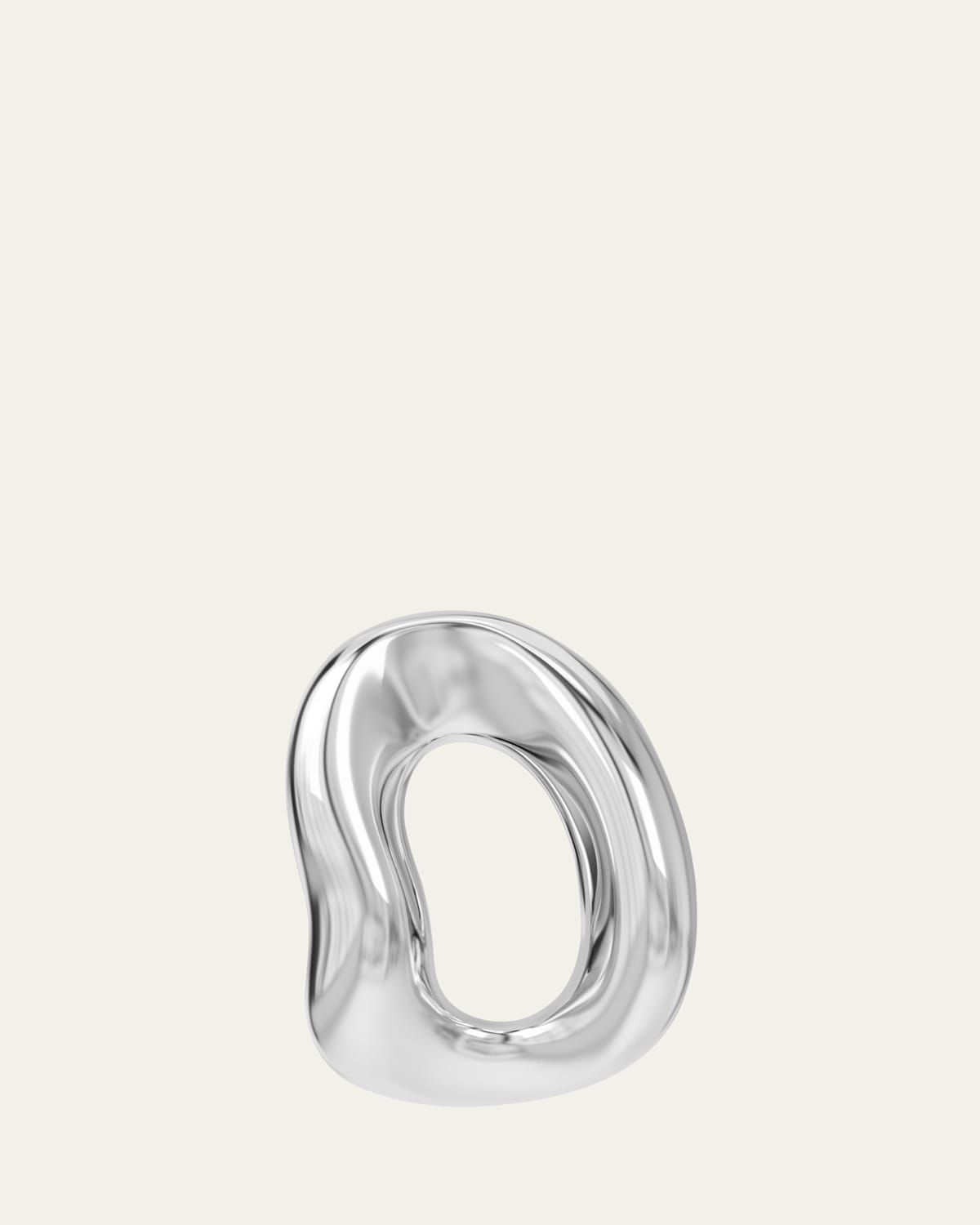 Sterling Silver Shima Hoop Earring, Single