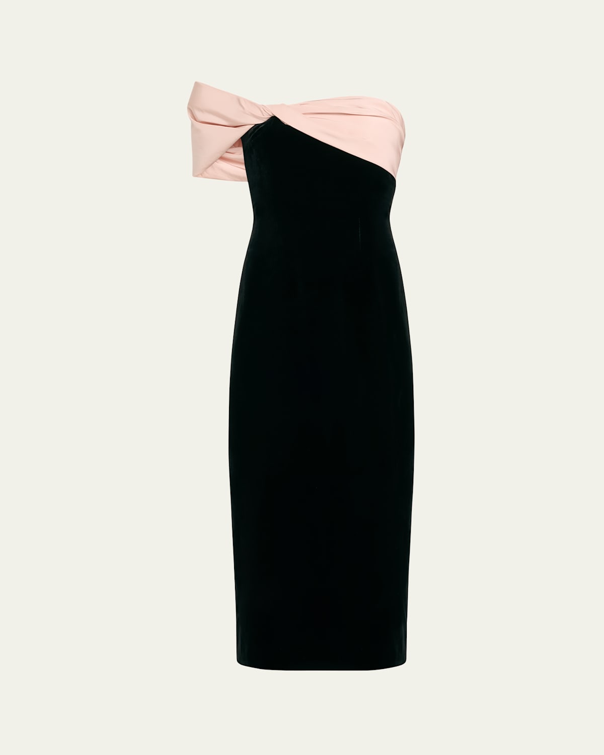 Off-Shoulder Sheath Dress with Twist Detail