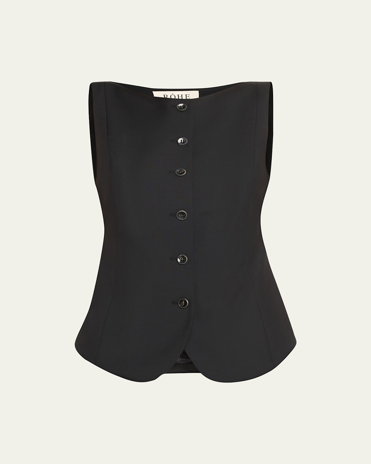 Wool Boat-Neck Waistcoat