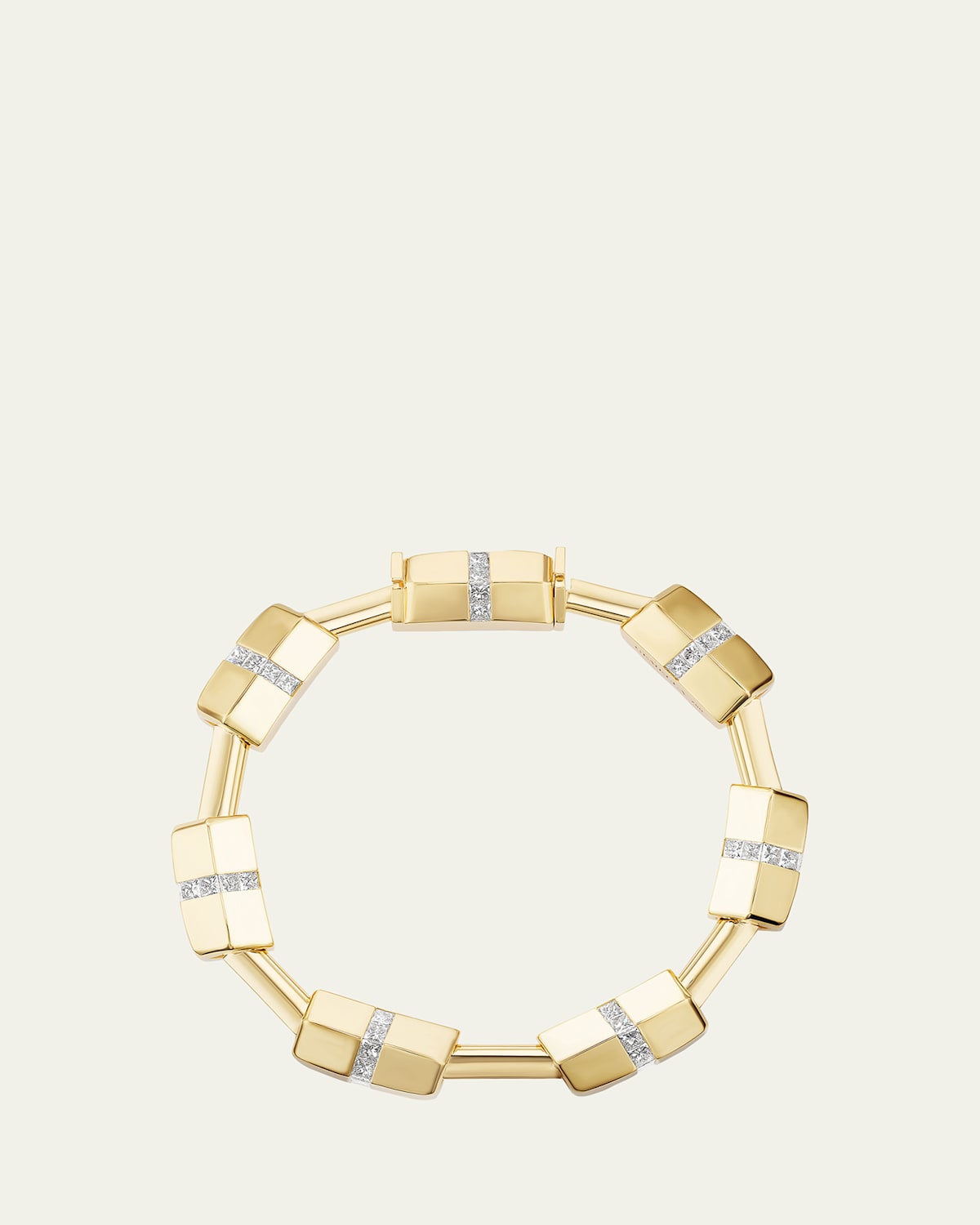 18K Gold Stella Bar Bracelet with Diamonds