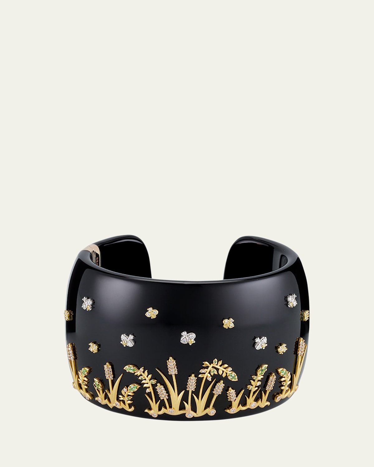Medium Twilight Multi Diamond and Tsavorite Cuff Bracelet