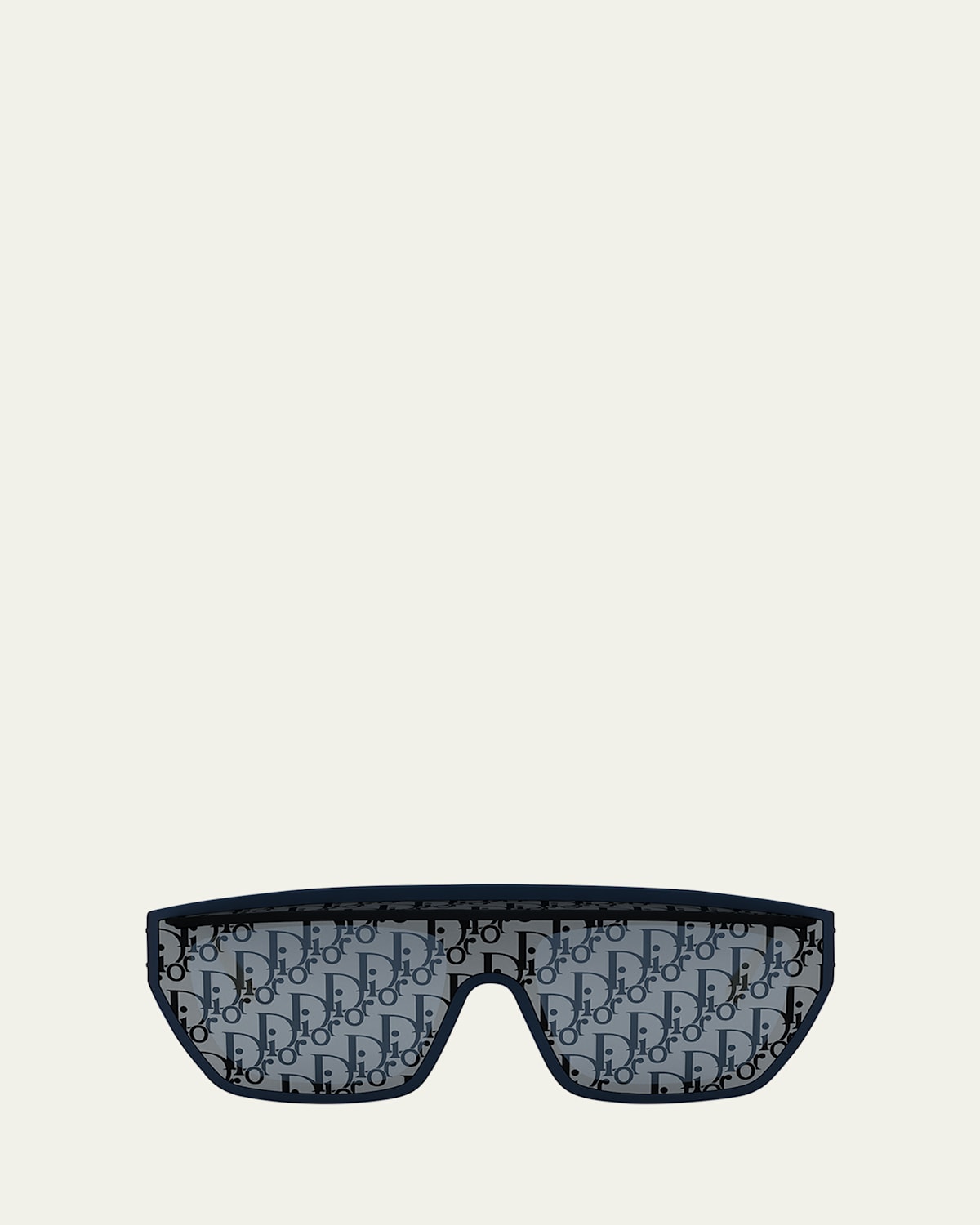Dior Club M7u Mask Sunglasses In Matte Blue Blu Mirror