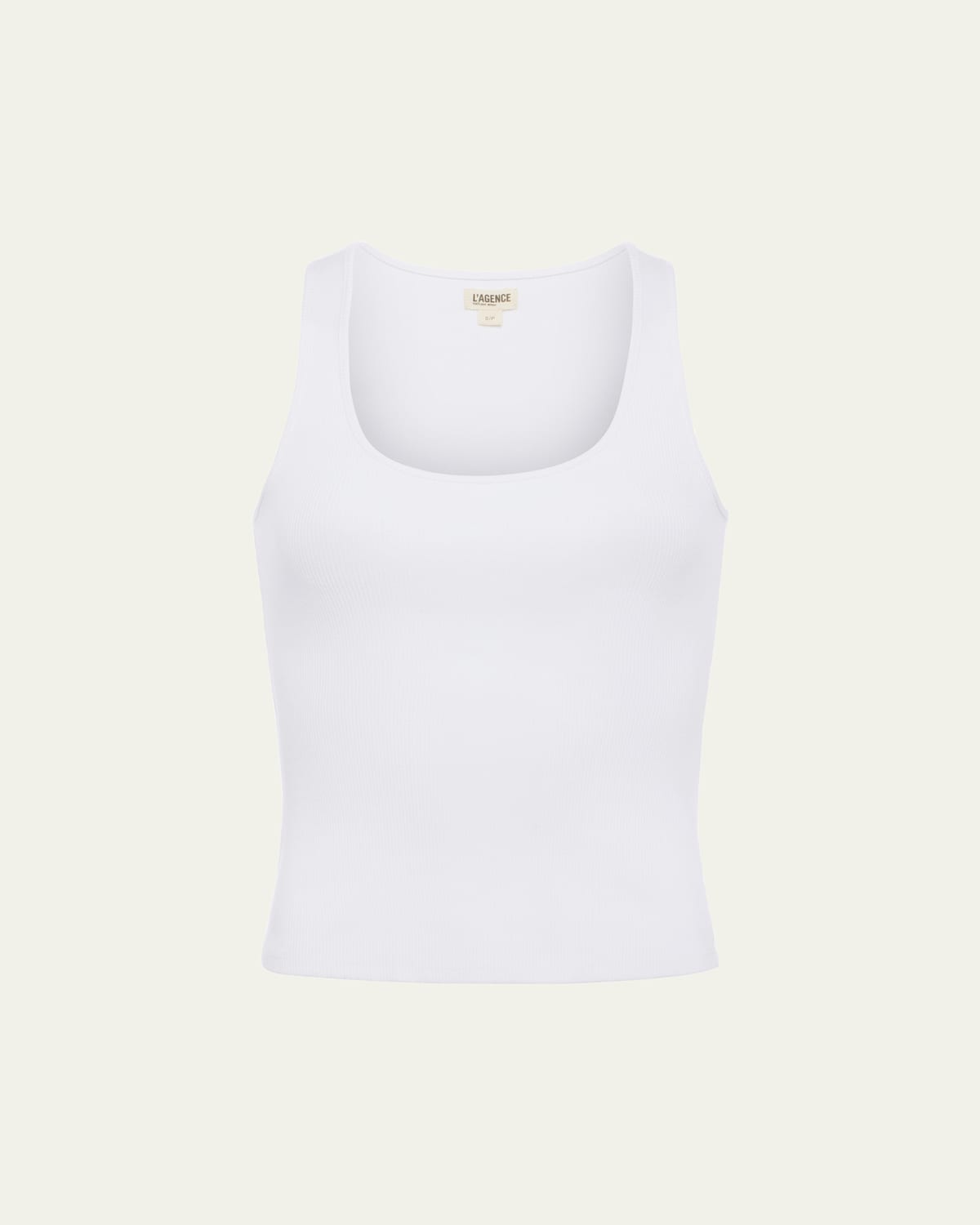 L'agence Adira Scoop-neck Tank Top In White