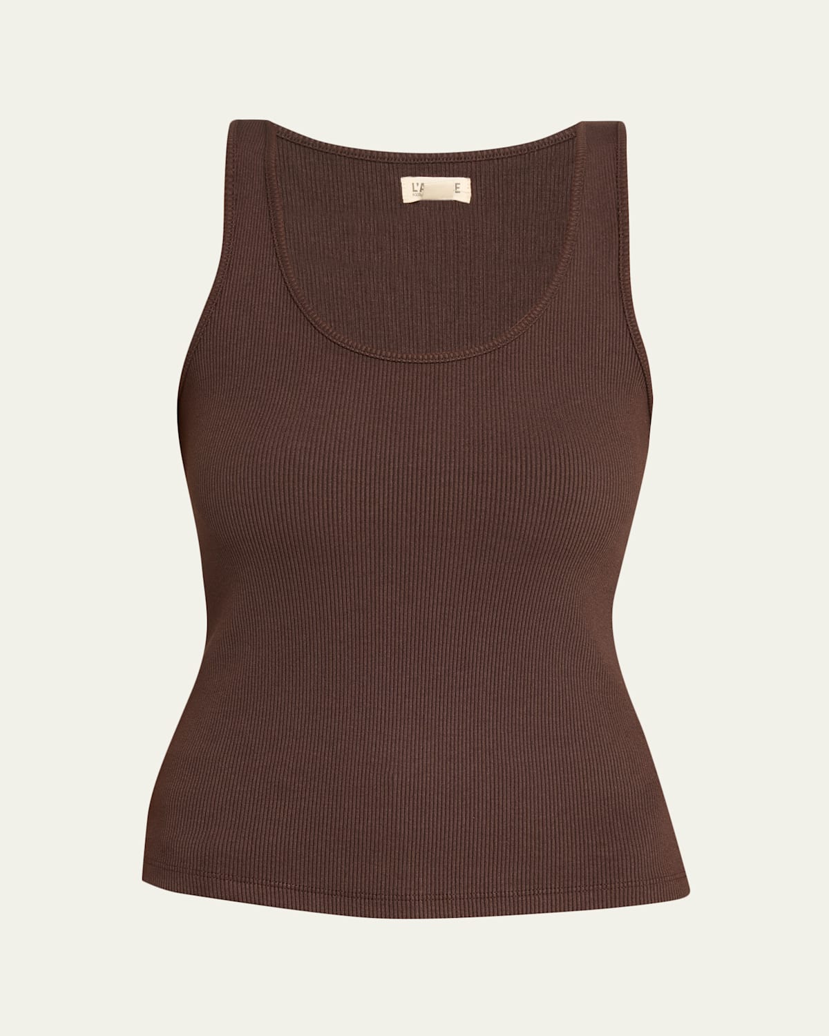 L'agence Adira Scoop-neck Tank Top In Brown