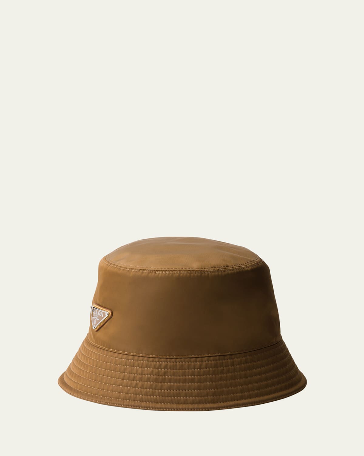 Prada Men's Nylon Triangle-Logo Bucket Hat