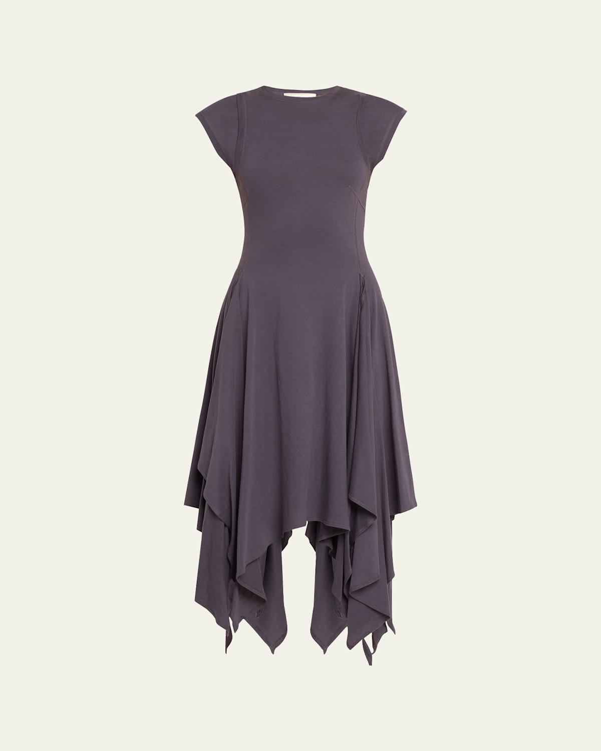 Poplin Handkerchief Midi Dress