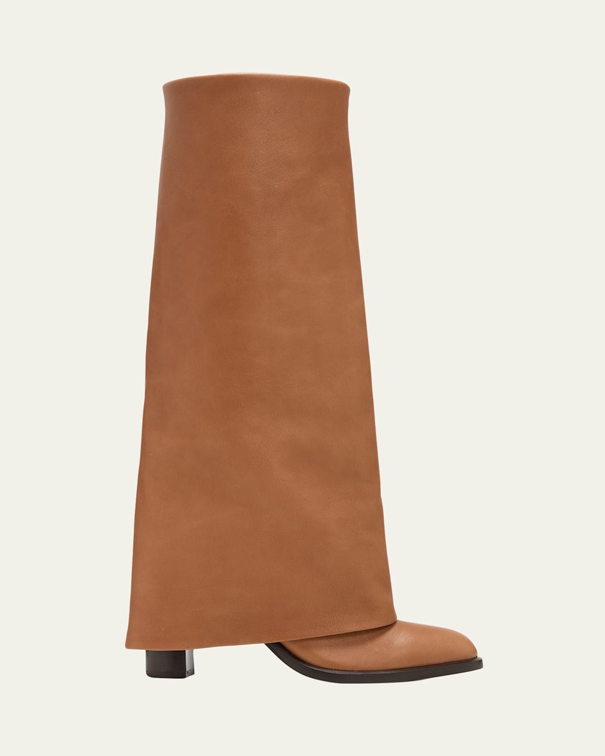 Melia Lambskin Fold-over Collar Boots