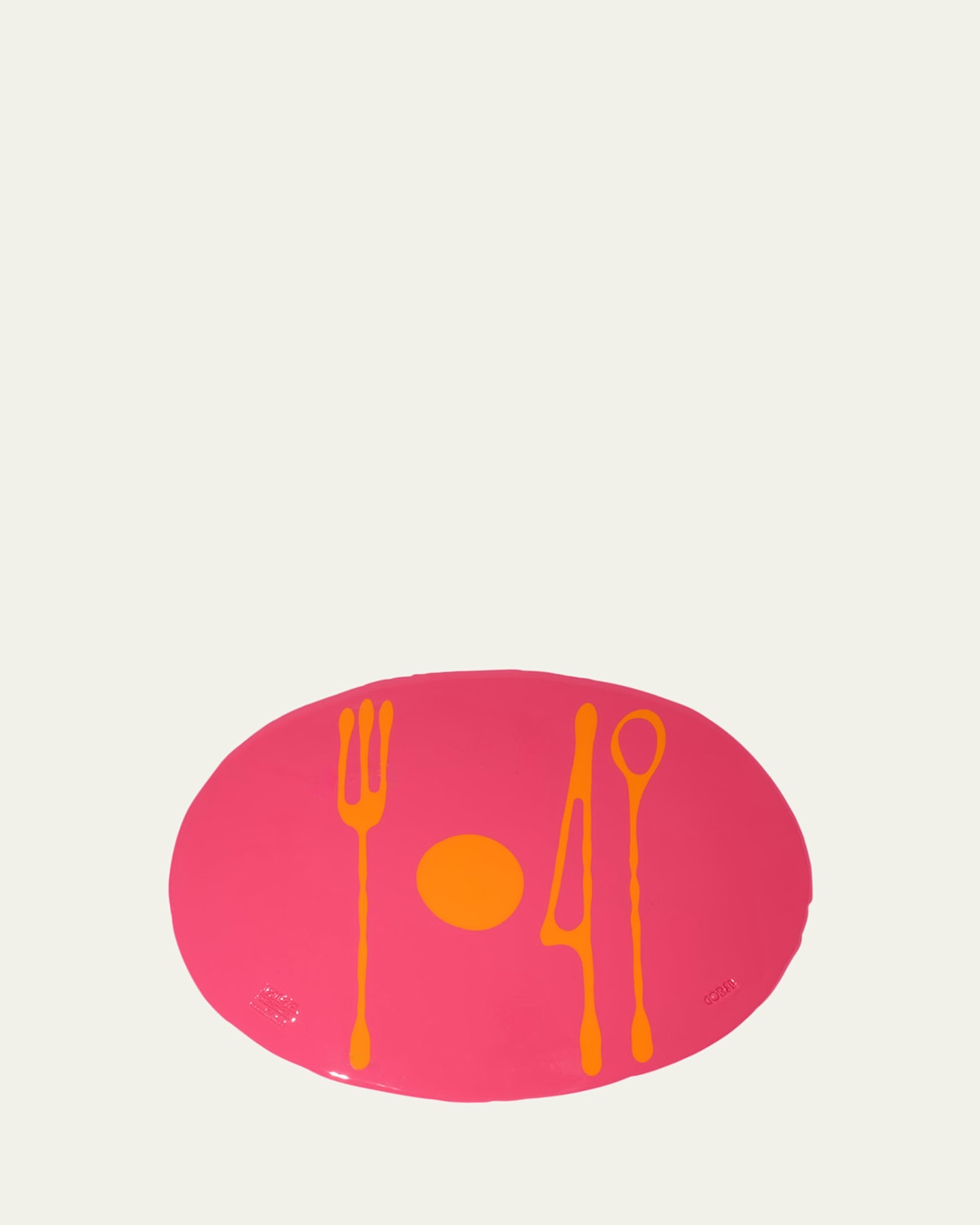 Corsi Table-mates Fuchsia/yellow Resin Placemat, 15" X 20" In Matt Fuchsia And Matt Yellow