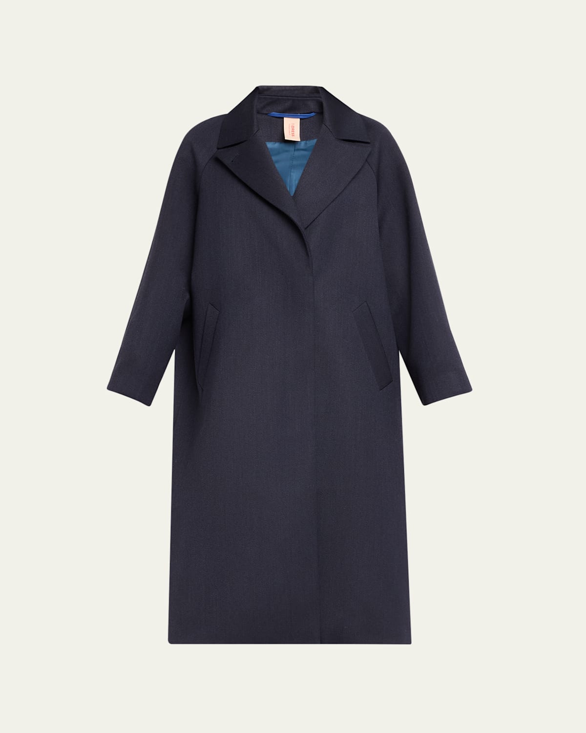 Simone Long Wool Twill Coat