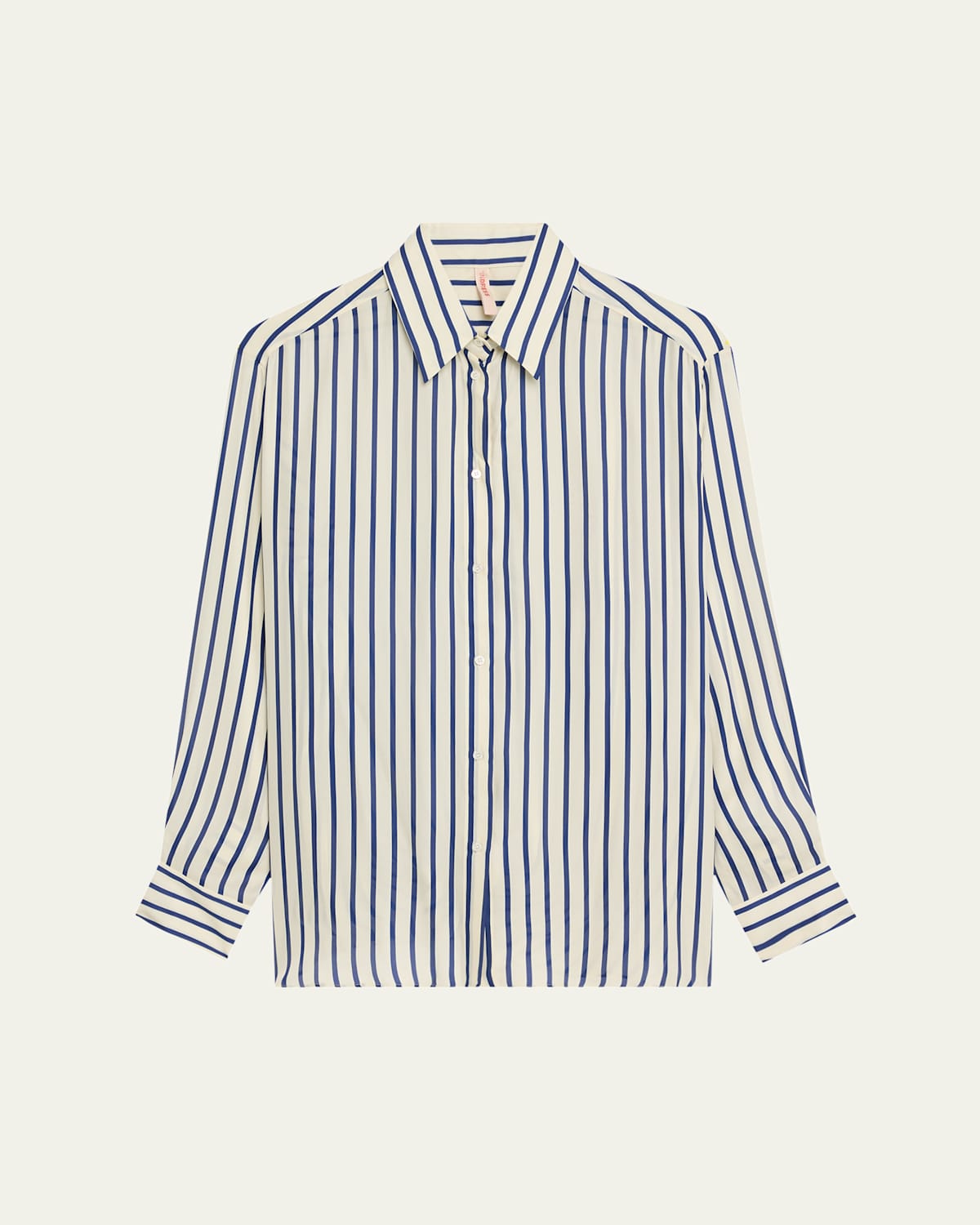 INDRESS ANAIS STRIPE BUTTON DOWN SILK BLOUSE 