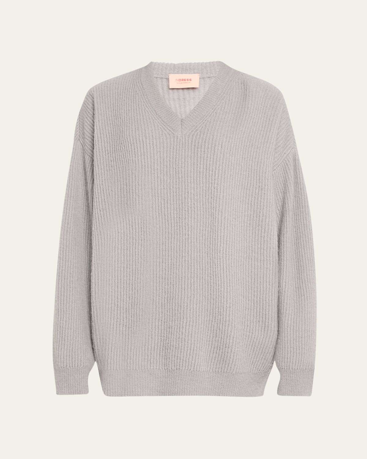 Chiara V-Neck Oversized Cashmere Alpaca Sweater