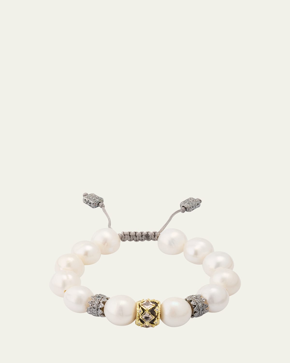 Pearl and Diamond Pull Bracelet